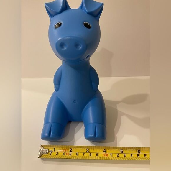 Rare || IKEA || Rigid plastic coin bank by designer Monika Mulder || blue || - Picture 8 of 10